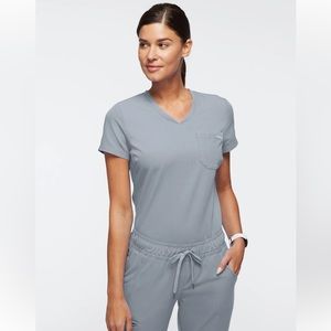 Jaanuu women’s XS scrub set gray